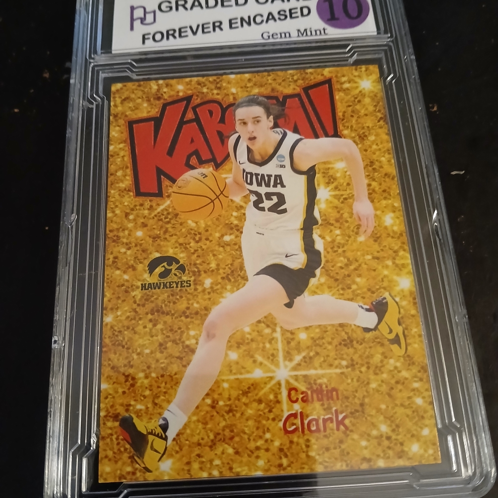Caitlin Clark Iowa Hawkeyes Basketball Custom Card - Gold Rookie Gem Mint 10